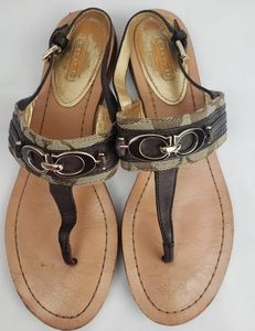Coach Sammy Sandals Flat Flip Flop Thong